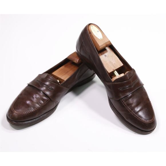 Salvatore Ferragamo Mens Vintage Brown Leather Penny Loafers Men's US 10.5 D - Picture 8 of 11